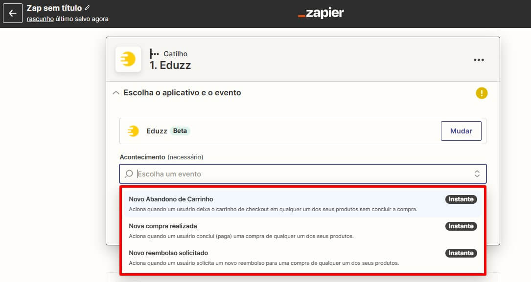 Eduzz Zapier App Triggers